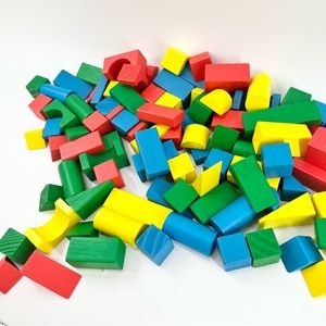 Lot of wooden blocks! Safe lead free paint they are the new Melissa and Doug Set
